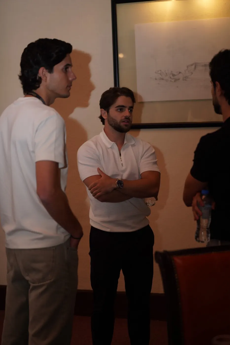 Alex Klaric in conversation with other founders at the Consulting.com mastermind in Dubai